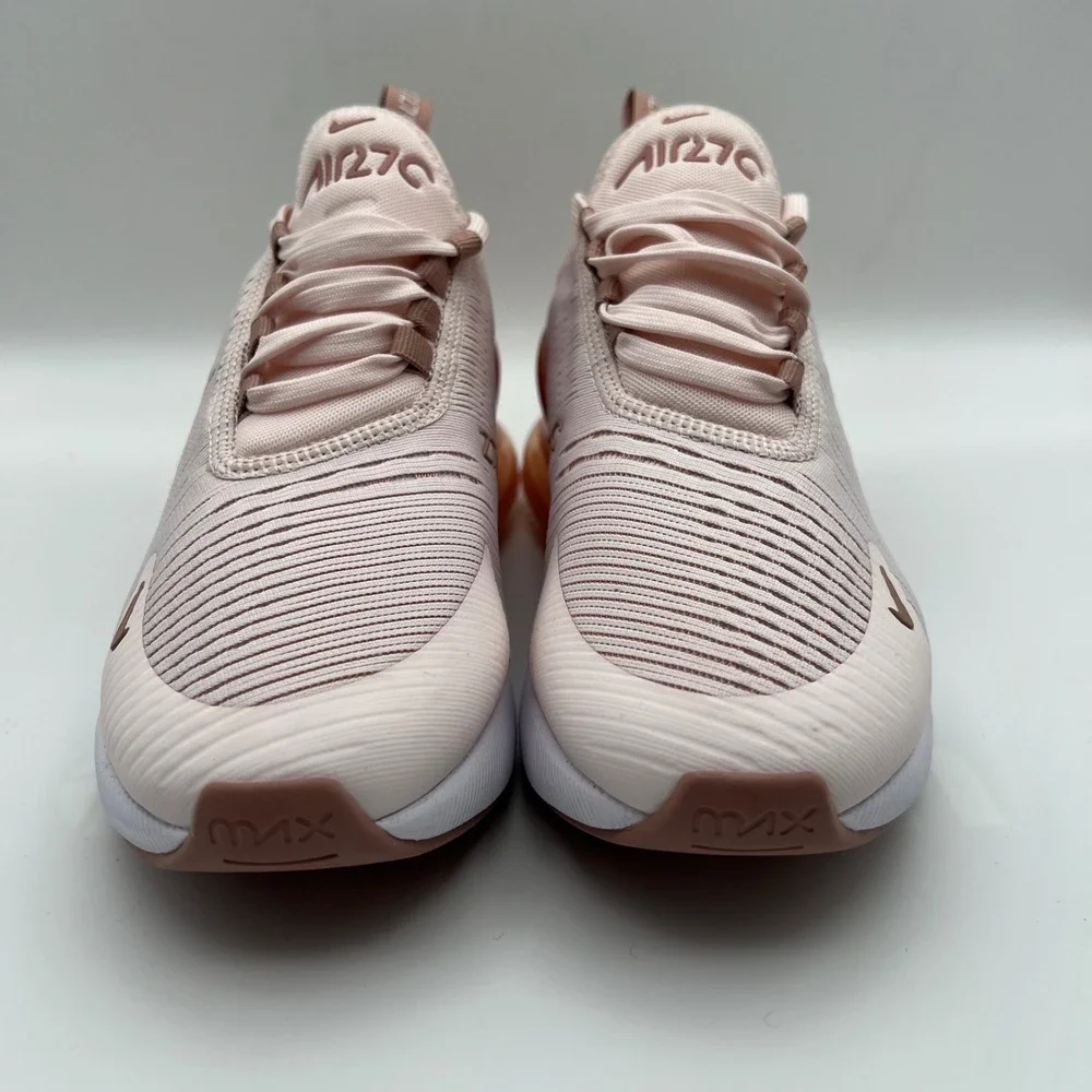 Nike Air Max 270 Womens 6 Pink Tan‎ Low Top Mesh Athletic Running Sneakers